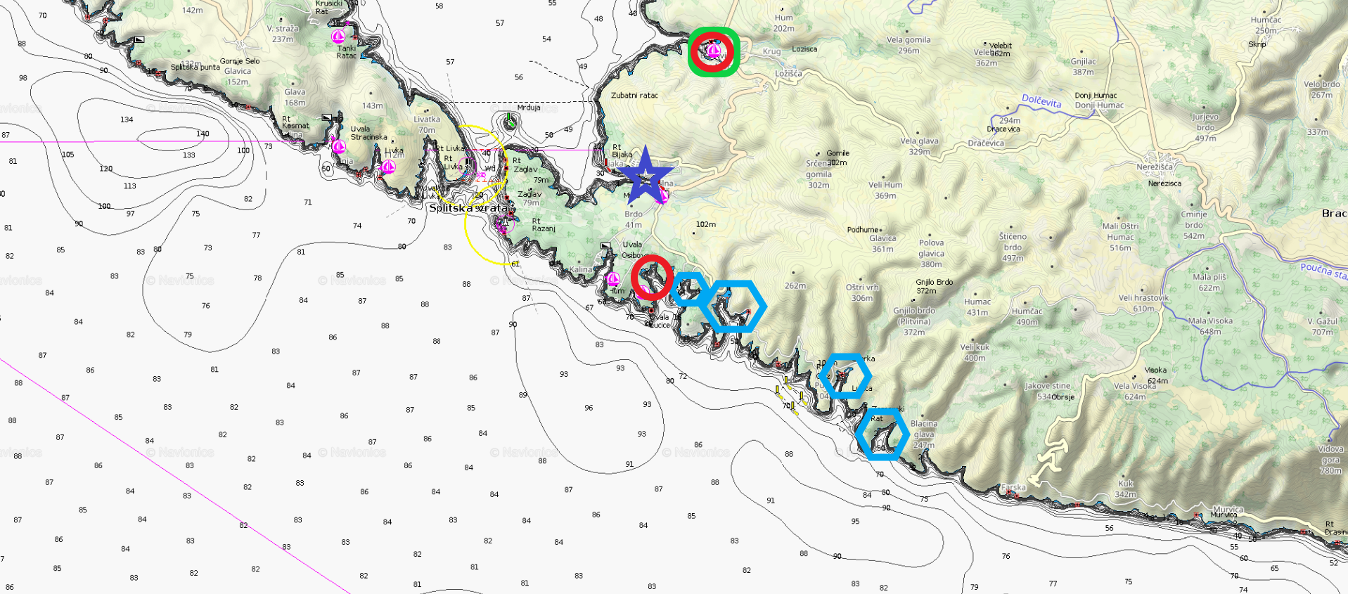 Navionics Vis FL free sail 2024 Brac