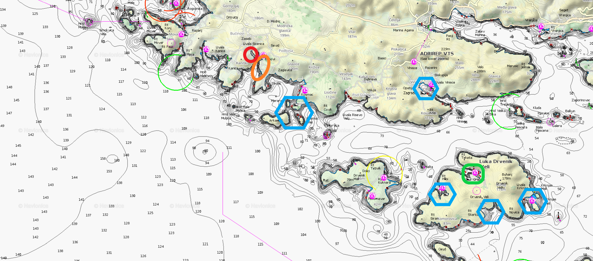 Navionics Vis FL free sail 2024 mainland