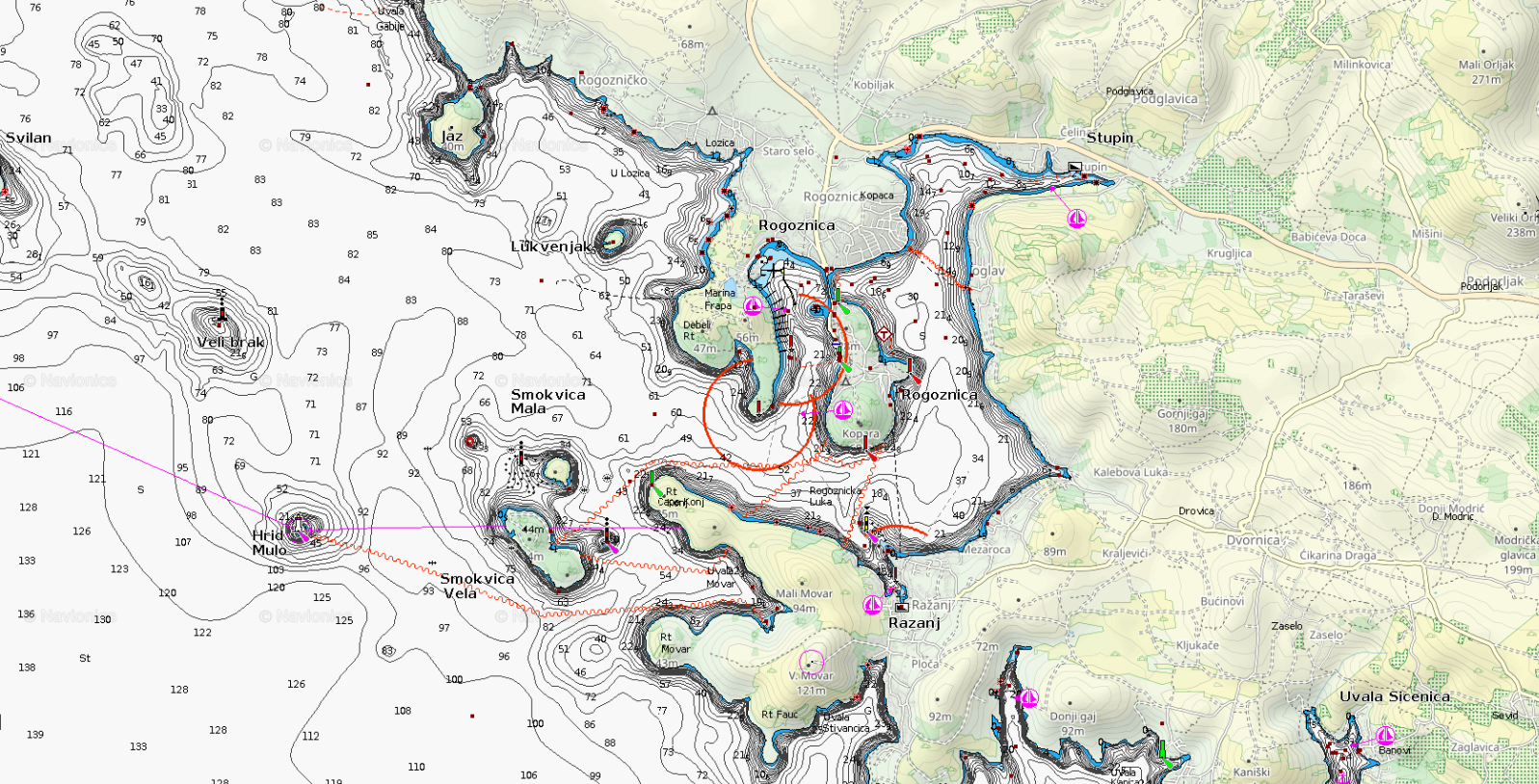 Navionics Rogoznica only