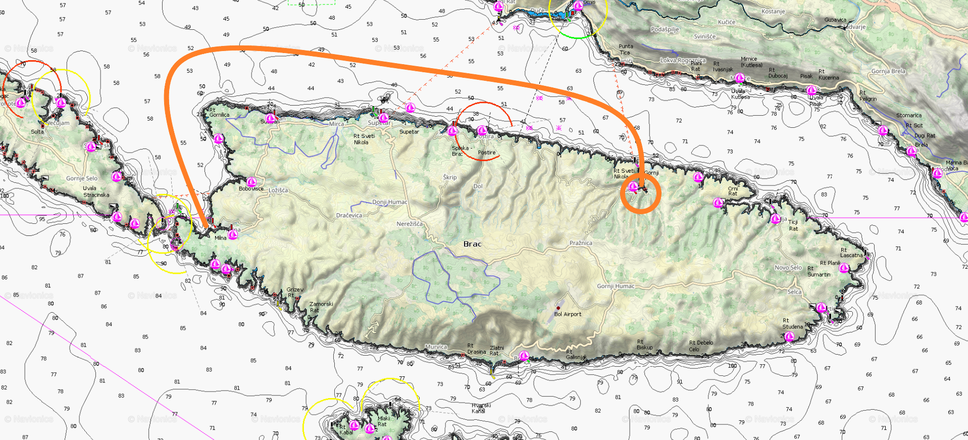 brac milna to pucisca brac milna to pucisca
